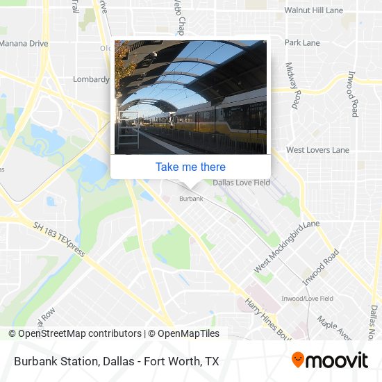 Burbank Station map