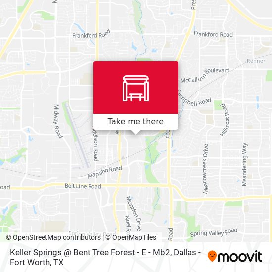 Keller Springs @ Bent Tree Forest - E - Mb2 map