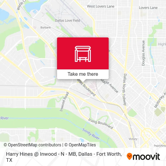 Harry Hines @ Inwood - N - MB map