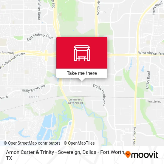 Amon Carter & Trinity - Sovereign map