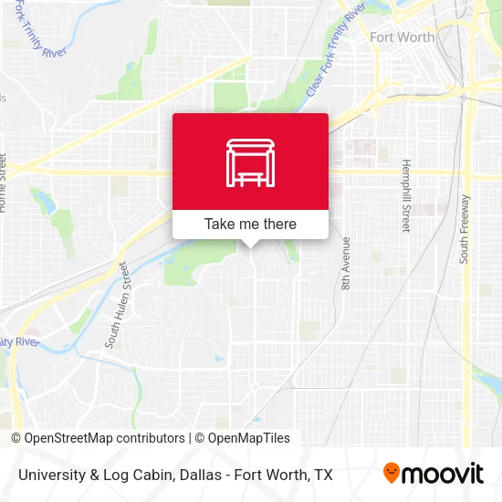 University & Log Cabin map