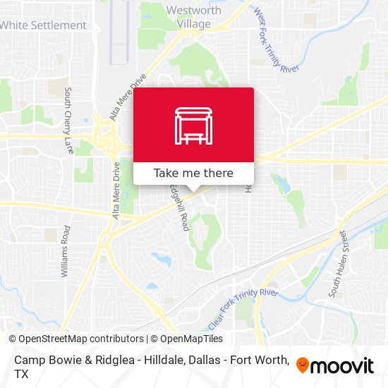 Camp Bowie & Ridglea - Hilldale map