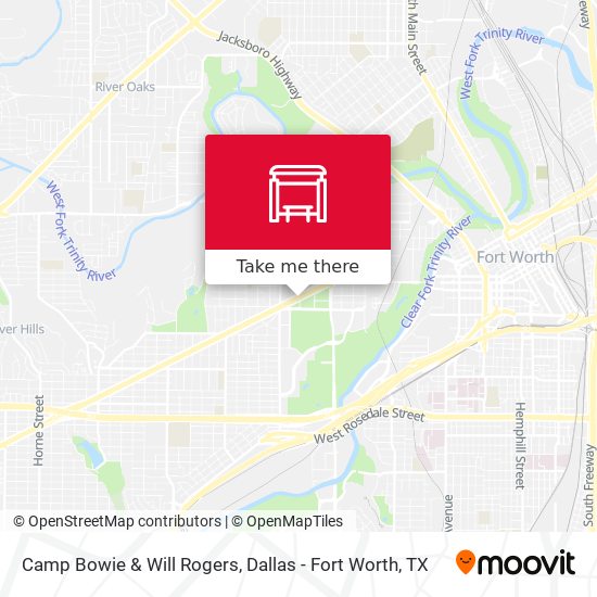 Camp Bowie & Will Rogers map