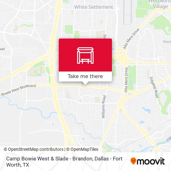 Camp Bowie West & Slade - Brandon map