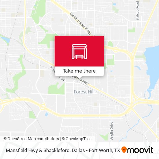 Mansfield Hwy & Shackleford map