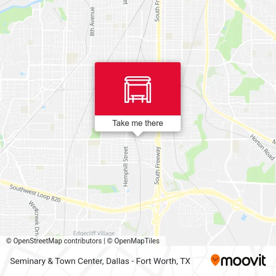 Seminary & Town Center map