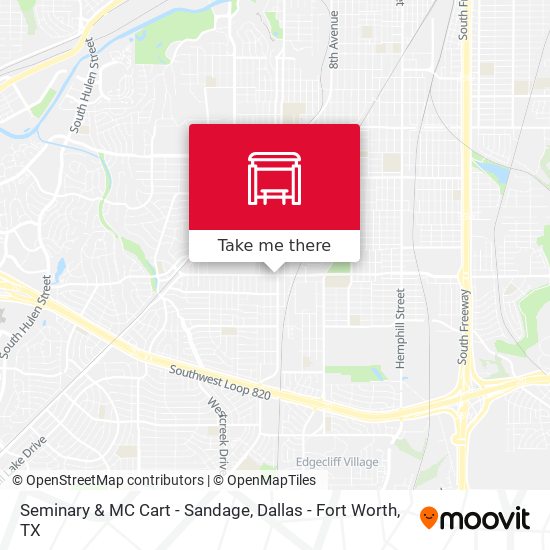 Seminary & MC Cart - Sandage map