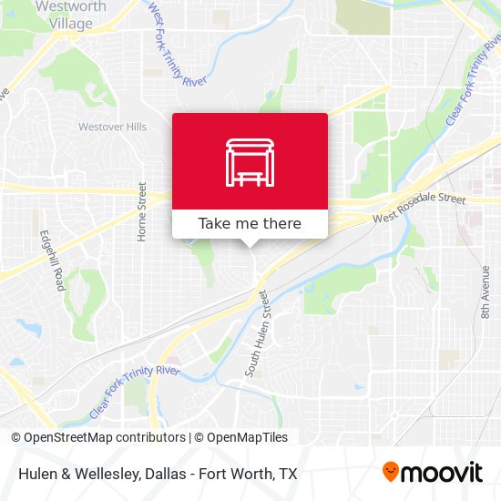 Hulen & Wellesley map