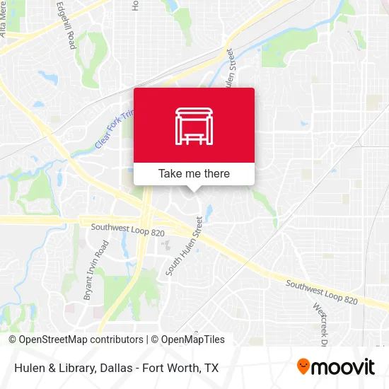 Hulen & Library map