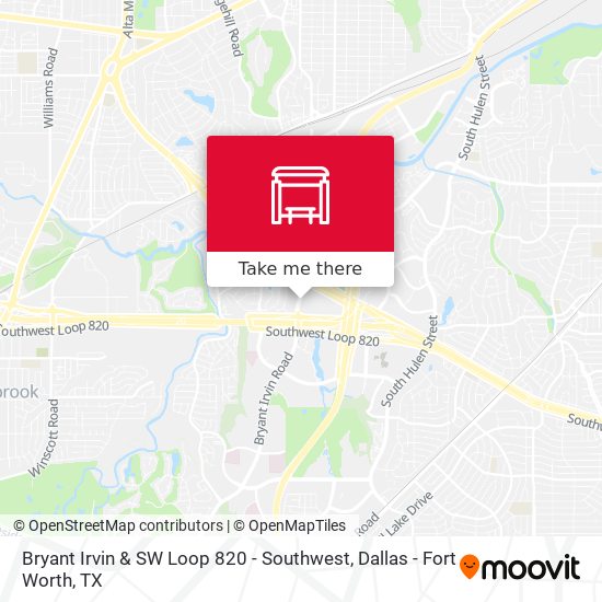 Bryant Irvin & SW Loop 820 - Southwest map