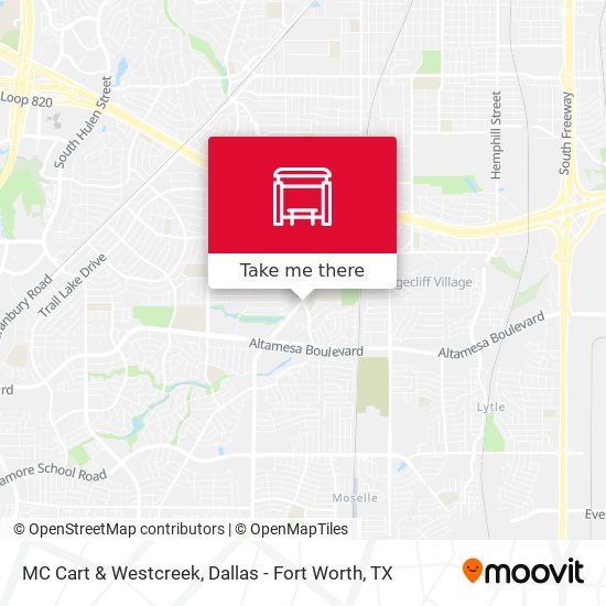 MC Cart & Westcreek map