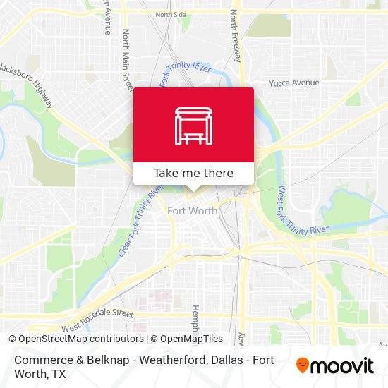 Commerce & Belknap - Weatherford map