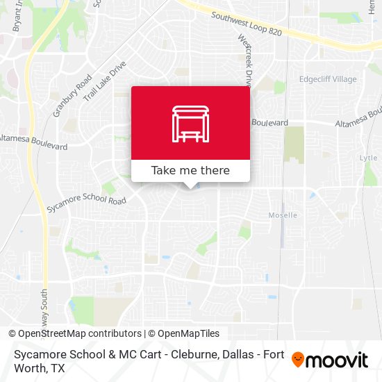 Sycamore School & MC Cart - Cleburne map