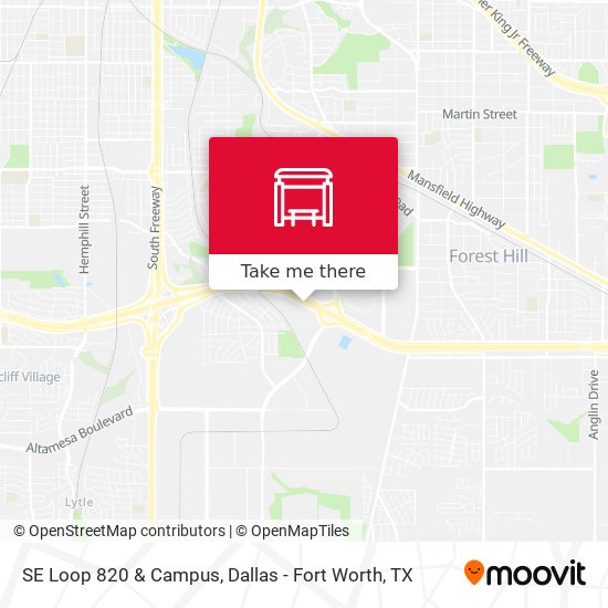 SE Loop 820 & Campus map