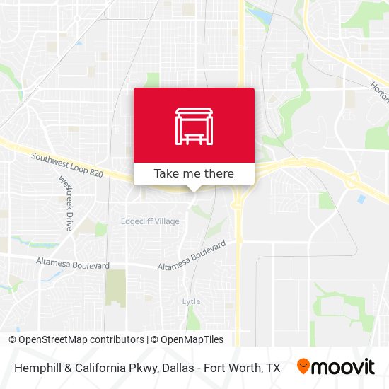 Hemphill & California Pkwy map