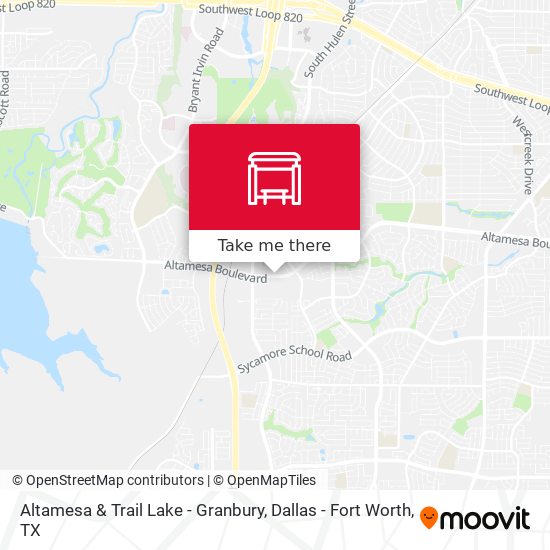 Altamesa & Trail Lake - Granbury map