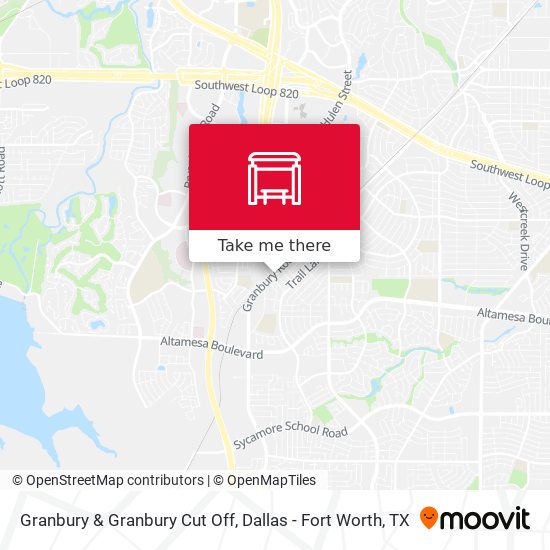 Granbury & Granbury Cut Off map