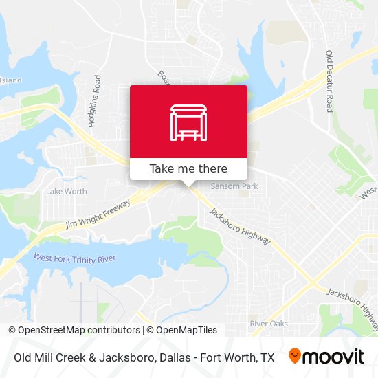 Old Mill Creek & Jacksboro map