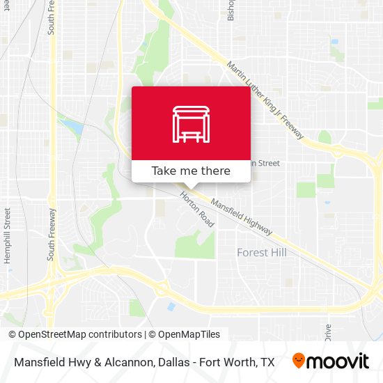 Mansfield Hwy & Alcannon map