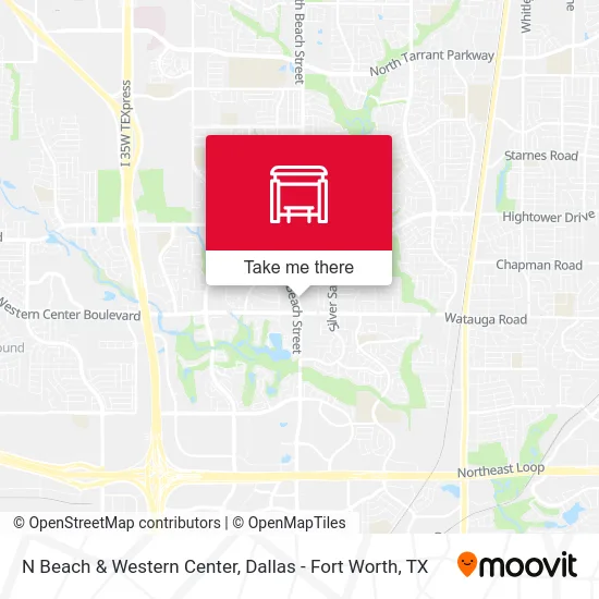 N Beach & Western Center map