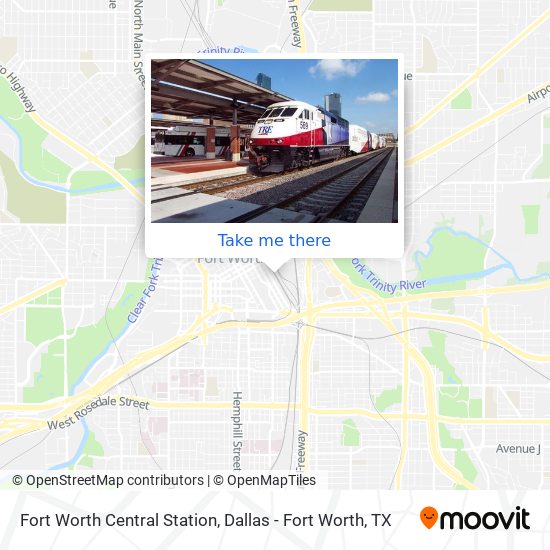 Mapa de Fort Worth Central Station