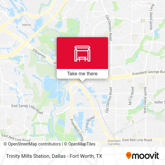 Trinity Mills Station map