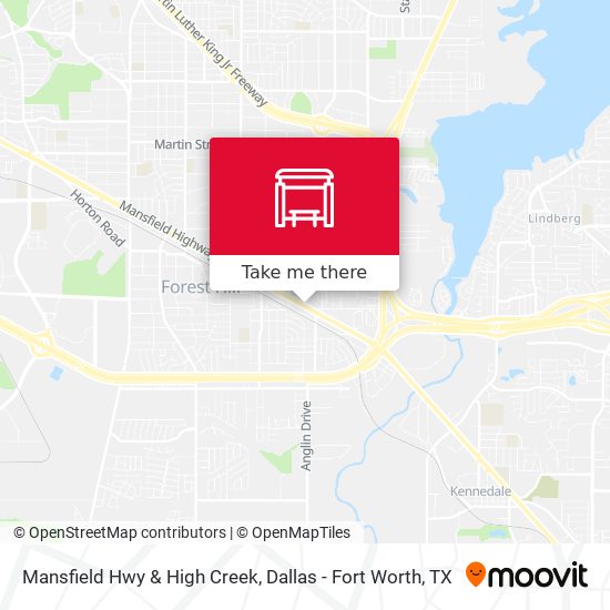 Mansfield Hwy & High Creek map