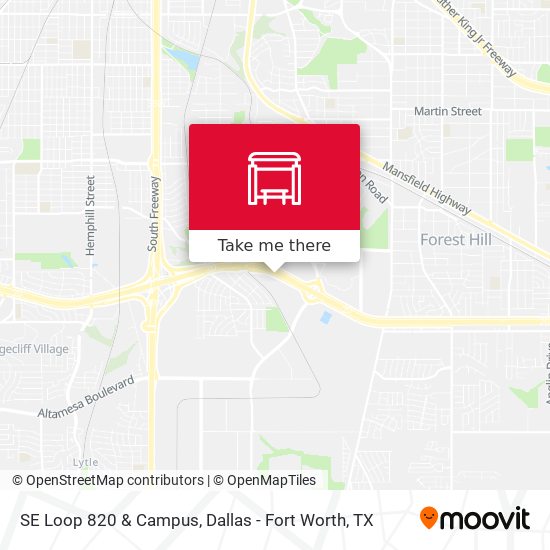 SE Loop 820 & Campus map