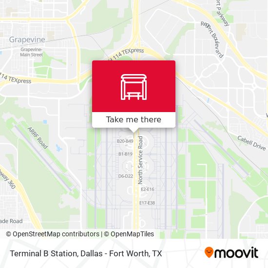 Terminal B Station map