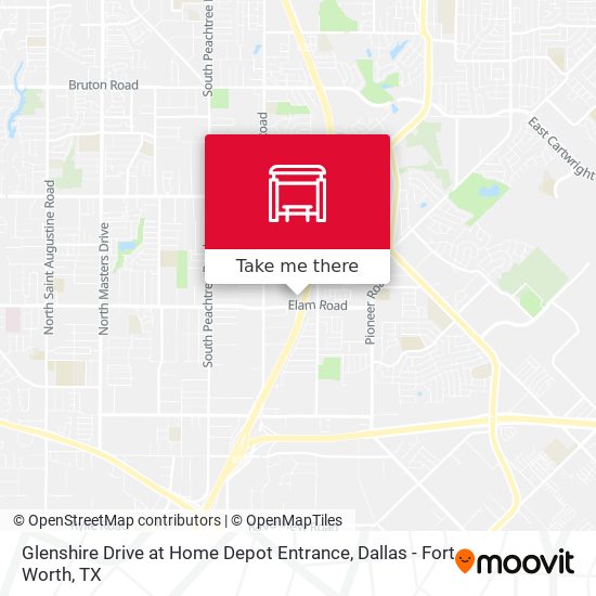 Glenshire Drive at Home Depot Entrance map