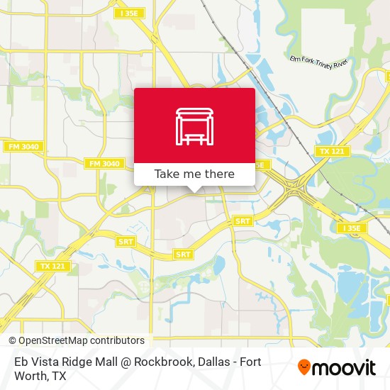 Vista Ridge Mall Map How To Get To Eb Vista Ridge Mall @ Rockbrook In Lewisville By Train, Light  Rail Or Bus?