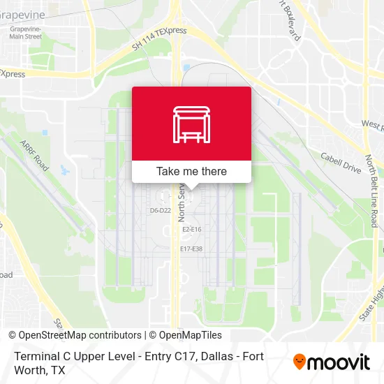 Terminal C Upper Level - Entry C17 map