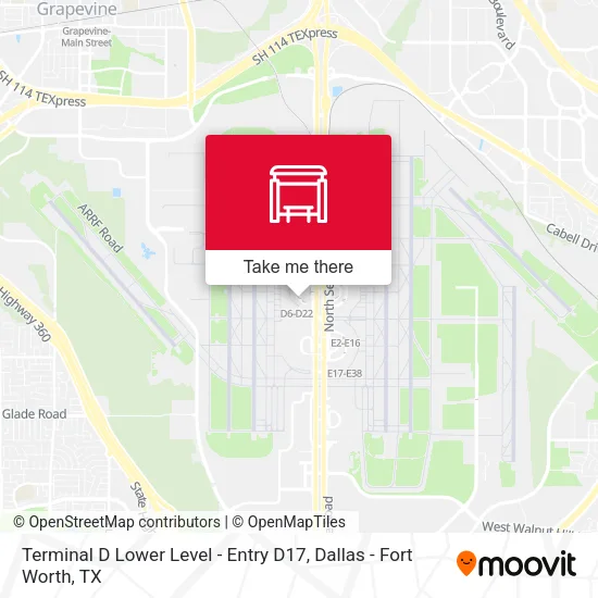 Mapa de Terminal D Lower Level - Entry D17