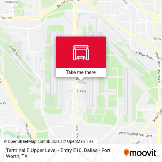 Terminal E Upper Level - Entry E10 map