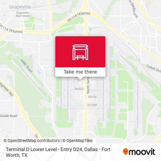 Terminal D Lower Level - Entry D24 map