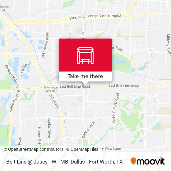 Belt Line @ Josey - W - MB map