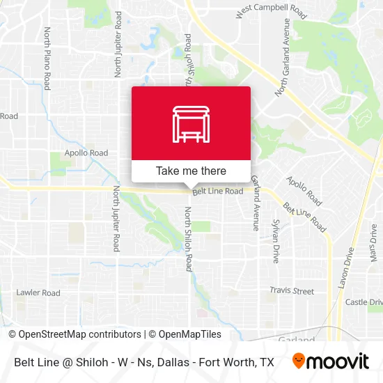Belt Line @ Shiloh - W - Ns map