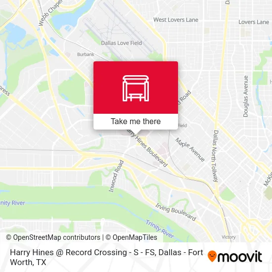 Mapa de Harry Hines @ Record Crossing - S - FS