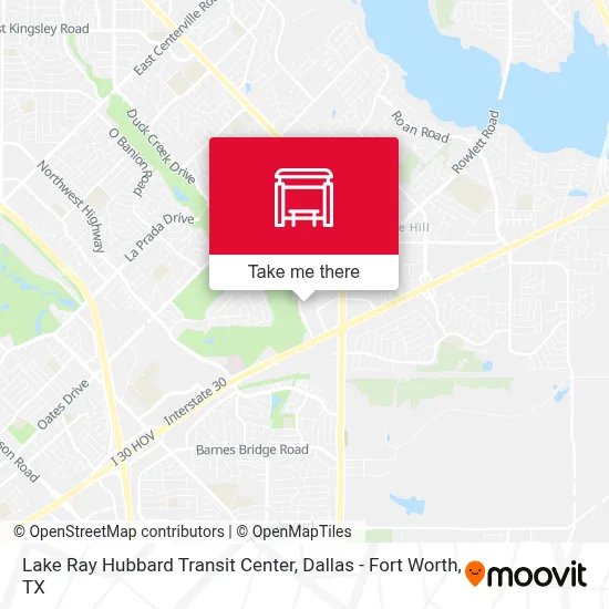 Lake Ray Hubbard Transit Center map