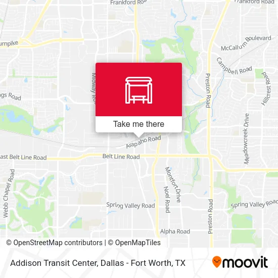 Addison Transit Center map