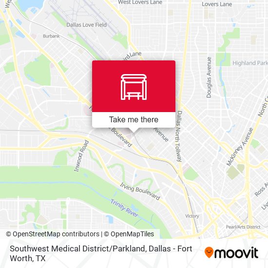 Southwest Medical District / Parkland map