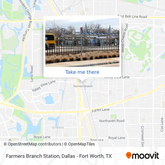 Farmers Branch Station map