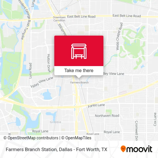Farmers Branch Station map