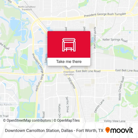 Downtown Carrollton Station map