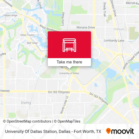 University Of Dallas Station map