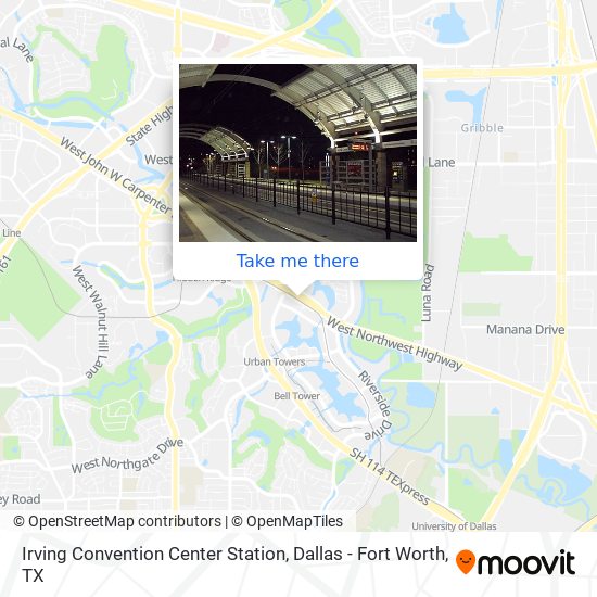 Irving Convention Center Station map