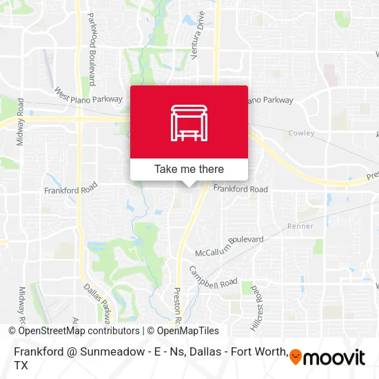 Frankford @ Sunmeadow - E - Ns map