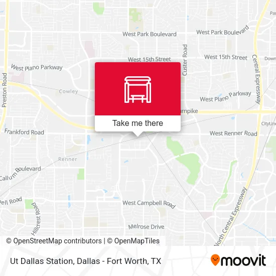 Ut Dallas Station map