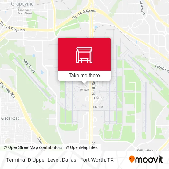 Terminal D Upper Level map
