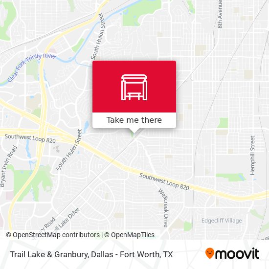 Trail Lake & Granbury map